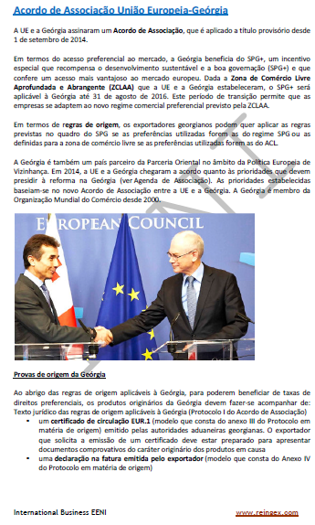 Acordo de Associação União Europeia (Portugal)-Geórgia