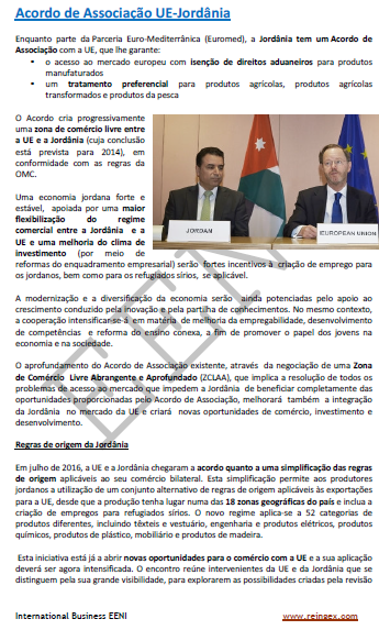 Acordo de Associação União Europeia (Portugal)-Jordânia