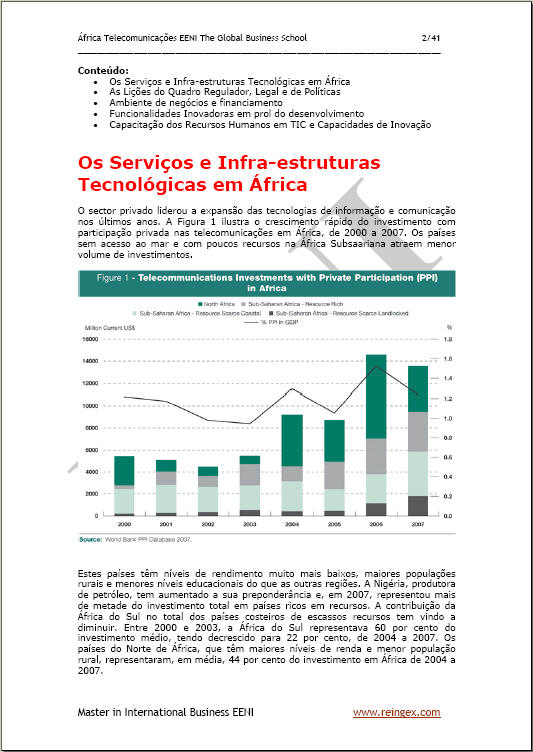Infraestruturas em África (curso mestrado doutoramento)
