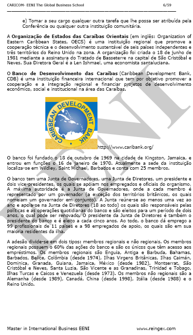 Organização dos Estados das Caraíbas Orientais (OECO) União Monetária. Tratado Revisado de Basseterre