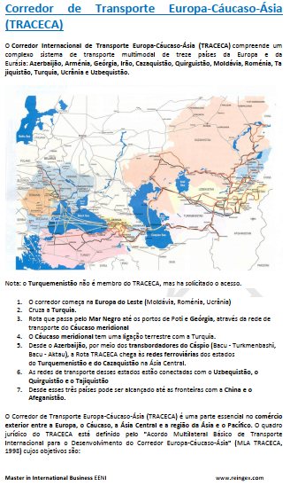 Corredor de Transporte Europa-Cáucaso-Ásia (TRACECA) Curso