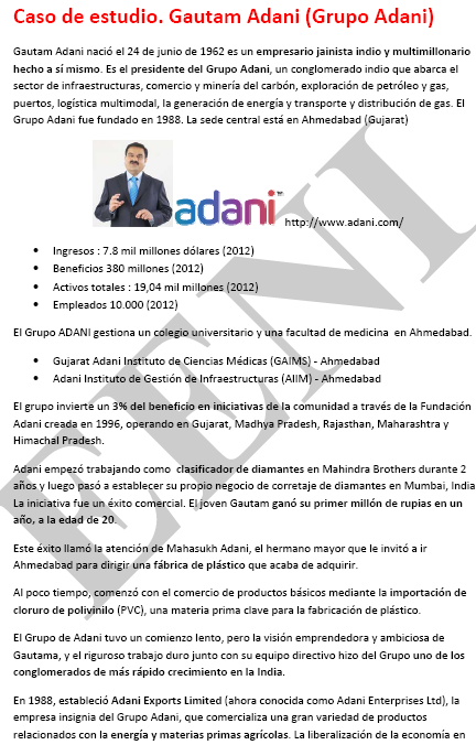 Gautam Adani (Empresário Jainista), conglomerado índio de infraestrutura e logística (Índia)