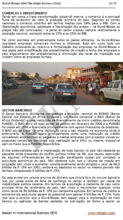 Curso Mestrado: Comércio exterior e negócios na Guiné-Bissau