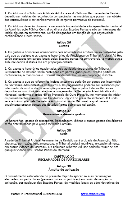 Protocolo de Olivos MERCOSUL (Argentina, Brasil, Paraguai, Uruguai)