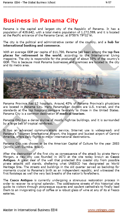 Panamá City Negócios, Curso Mestrado Doutoramento