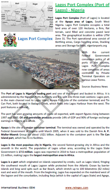 Porto de Lagos, Apapa, Porto Harcourt, Onne, Rivers Port, Tin Can Island, Nigéria. Curso Transporte Marítimo