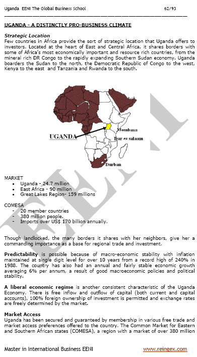 Uganda coomercio Exterior (Doutoramento Mestrado Curso)