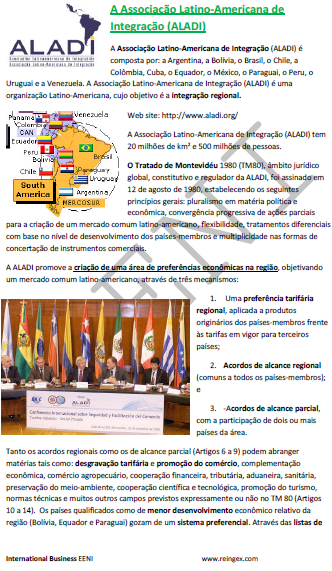 Associação Latino-Americana de Integração (ALADI) Convénio de Pagamentos e Créditos Recíprocos, Brasil
