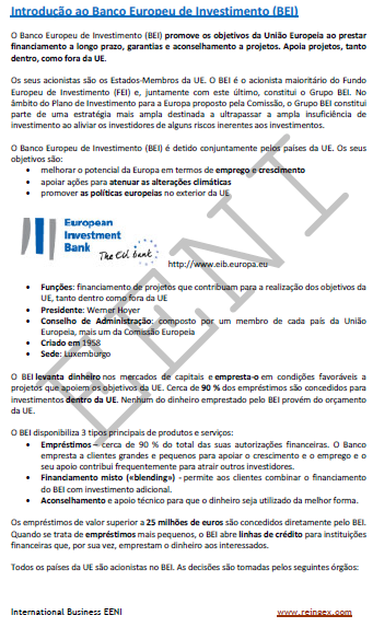 Banco Europeu de Investimento (BEI)