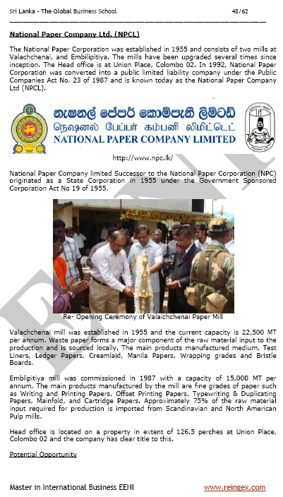 Comércio exterior e negócios no Sri Lanka